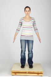 Whole Body Woman Casual Slim Studio photo references